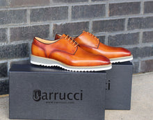 Load image into Gallery viewer, Burnished Calfskin Lace-Up Shoe Cognac

