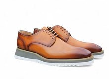 Load image into Gallery viewer, Burnished Calfskin Lace-Up Shoe Cognac

