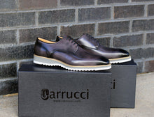 Load image into Gallery viewer, Burnished Calfskin Lace-Up Shoe Grey
