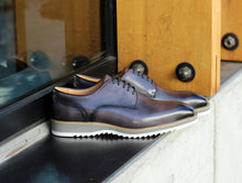 Load image into Gallery viewer, Burnished Calfskin Belt Grey
