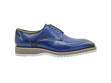 Load image into Gallery viewer, Burnished Calfskin Lace-Up Shoe Navy
