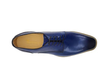 Load image into Gallery viewer, Burnished Calfskin Lace-Up Shoe Navy
