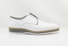 Load image into Gallery viewer, Burnished Calfskin Lace-Up Shoe White
