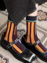 Load image into Gallery viewer, Retro Color Stitching AB Cotton Socks

