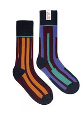 Load image into Gallery viewer, Retro Color Stitching AB Cotton Socks

