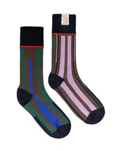 Load image into Gallery viewer, Retro Color Stitching AB Cotton Socks
