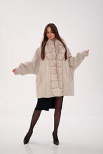 Load image into Gallery viewer, Genuine Polar Fox Boucle Down Coat
