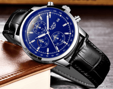 Load image into Gallery viewer, Men's  Waterproof Watch With Chronometers Date Display And Fluorescent Pointers Excellent Look Perfect Gift

