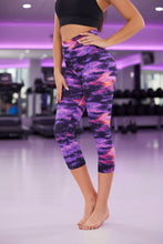 Load image into Gallery viewer, Cropped High-Rise Print Leggings – USA Flag Print Patriotic Workout Pants - 19 Styles
