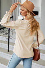 Load image into Gallery viewer, 🌸 Round Neck Flounce Sleeve T-Shirt
