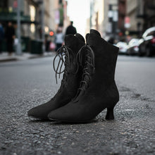 Load image into Gallery viewer, Women’s Pointed-Toe Kitten-Heel Boots | Autumn Winter Chic
