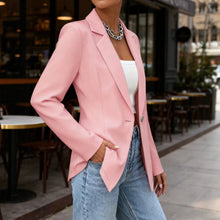 Load image into Gallery viewer, Women's Slim Fit Lapel Collar Long-Sleeve Blazer – Waist-Cinched

