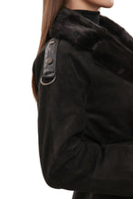 Load image into Gallery viewer, Genuine Mink Fur Eco Suede Coat
