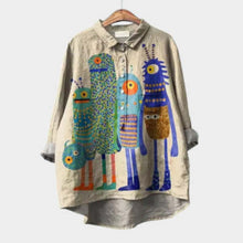 Load image into Gallery viewer, Women’s Relaxed Fit Printed Lapel Casual Shirt
