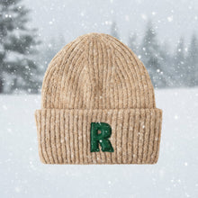 Load image into Gallery viewer, Loose Big-Head Woolen Cap with Letter Design — Oversize Winter Wool Hat
