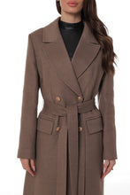 Load image into Gallery viewer, Ellis Tailored Cashmere Wool Coat in Warm Taupe
