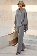Load image into Gallery viewer, Women's Cape-Sleeve Hoodie &amp; Wide-Leg Pants Resort Set
