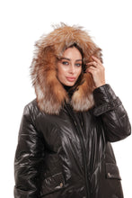 Load image into Gallery viewer, Genuine Fox Fur Trim Mid Length Coat
