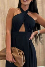 Load image into Gallery viewer, Halter Neck Wide Leg : With Keyhole Detail Jumpsuit
