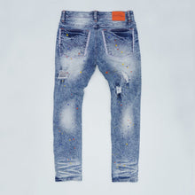Load image into Gallery viewer, F1778  Frost Shredded Jeans w/ paint - Light Wash
