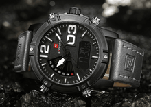 Load image into Gallery viewer, Men's Multifunction Digital Analog Waterproof Watch With Alarm And Automatic Time Zones Unique Design Excellent Gift
