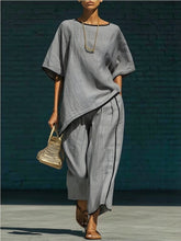 Load image into Gallery viewer, Women's Casual Resort Loose Short-Sleeve Top &amp; Pants Set
