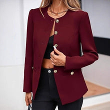 Load image into Gallery viewer, Women’s Round Neck Button Cardigan – Long Sleeve Classic Knit Sweater
