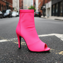 Load image into Gallery viewer, Women’s Peep Toe Stiletto Boots | High Heel Fishmouth Boots
