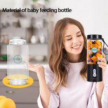 Load image into Gallery viewer, 530ML Electric Juicer Portable Smoothie Blender USB Rechargeable Food Processor Fruit Mixer Machine Mini Juicer Blender Cup Portable Juicer For Travel USB Electric Blender Fruit Smoothie Blender Machine Personal Food Processor Juicer
