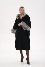 Load image into Gallery viewer, Saga®Furs Silver Fox Wool Alpaca Coat
