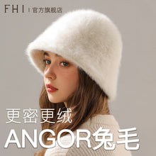 Load image into Gallery viewer, Women’s Real Rabbit Plush Hat – Big Head Circumference Warm Winter Hat
