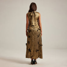 Load image into Gallery viewer, 🌸 Three-Dimensional Floral Sleeveless A-Line Dress
