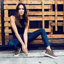 Load image into Gallery viewer, Women's Pony Hair Leopard Chukka Sneaker
