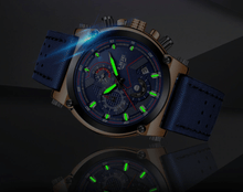 Load image into Gallery viewer, Men's Waterproof Modern Watch With Leather Belts, Stainless Steel Case Excellent Look Perfect Gift
