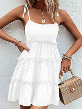 Load image into Gallery viewer, Elegant White Spaghetti Strap Dress Minimalist &amp; Chic Summer Essential Unique Retro Dress
