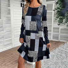 Load image into Gallery viewer, Women's Round Neck Long Sleeve Dress

