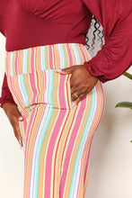 Load image into Gallery viewer, Double Take Striped Smocked Waist Pants with Pockets
