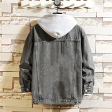 Load image into Gallery viewer, Women's Oversized Washed Denim Jacket – Hooded Loose Korean Style
