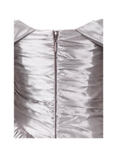 Load image into Gallery viewer, Milena Champagne Ruched Asymmetrical Bubble Mini Dress
