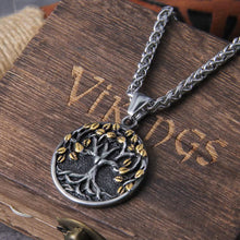 Load image into Gallery viewer, Tree of Life Amulet Stainless Steel Men’s Necklace
