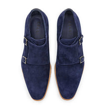 Load image into Gallery viewer, 56-100-NVY LEGERRA Sueded Goatskin Monkstrap, Navy
