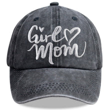 Load image into Gallery viewer, Girl Mom Adjustable Wash Cotton Baseball Cap

