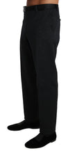 Load image into Gallery viewer, Dolce &amp; Gabbana Black Cotton Brocade Formal Trousers Pants
