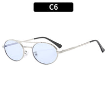 Load image into Gallery viewer, Retro Oval Dual-Beam Metal Sunglasses | UV Protection
