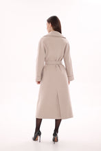 Load image into Gallery viewer, Marley Wraparound Wool Cashmere Coat in Nude
