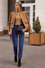 Load image into Gallery viewer, Luxy Cropped Leather Trim Jacket
