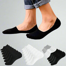 Load image into Gallery viewer, 3-12 Pairs Mens No Show Invisible Nonslip Loafer Solid Boat Cotton Low Cut Socks
