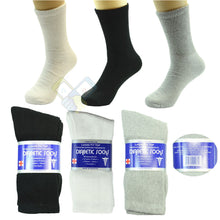 Load image into Gallery viewer, 3,6 or 12 Pairs Diabetic Crew Circulatory Socks Health Women Cotton 9 10-15
