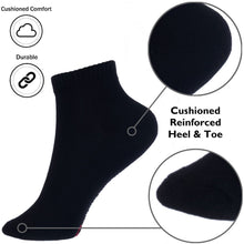 Load image into Gallery viewer, 3-12 Pairs Mens Plain Solid Cotton Sports Ankle Athletic Socks Low Cut Size 9-13

