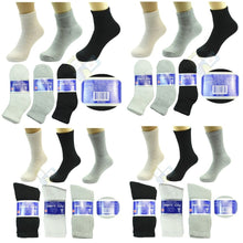 Load image into Gallery viewer, 3,6 or 12 Pairs Diabetic Crew Circulatory Socks Health Women Cotton 9 10-15
